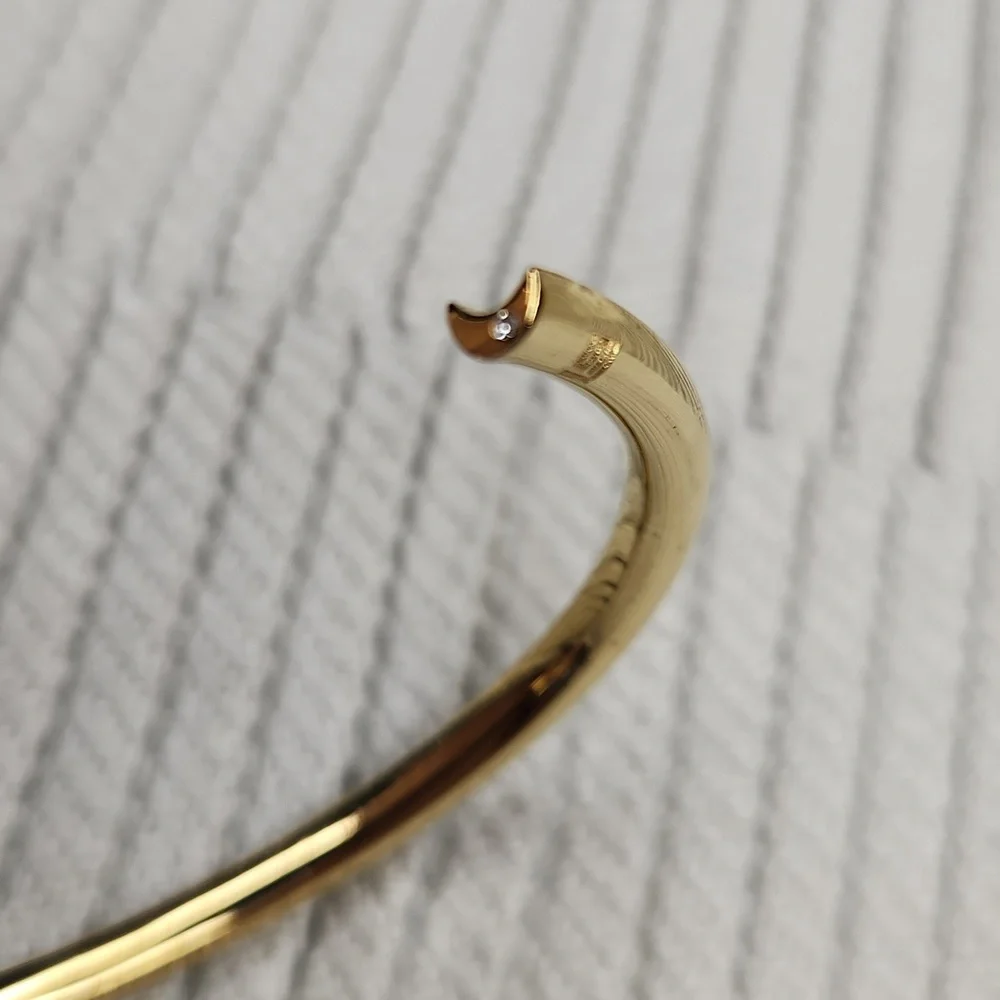5 for $25! Stella Valle Shoot for the Moon Gold Tone Cuff Bracelet - Picture 2 of 5